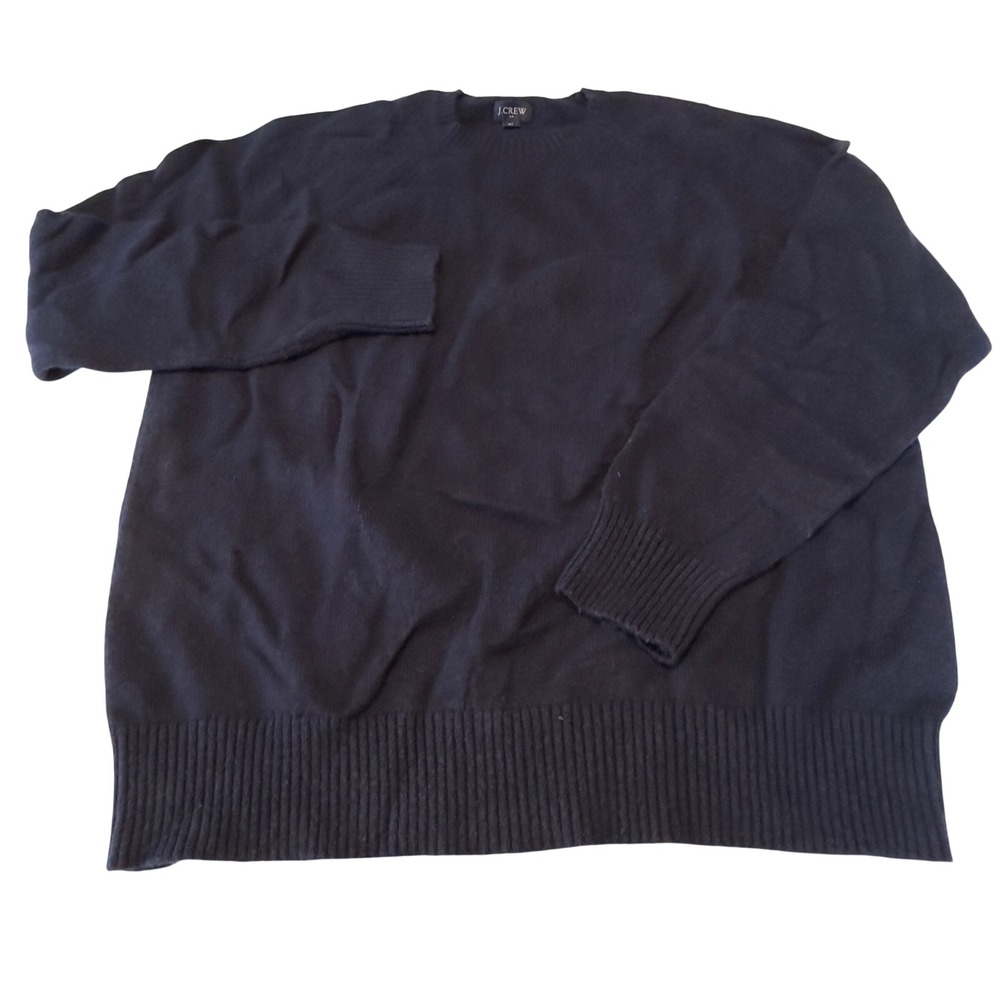 J.Crew Mens Navy Blue Lambswool Blend Crewneck Raglan Sweater XL